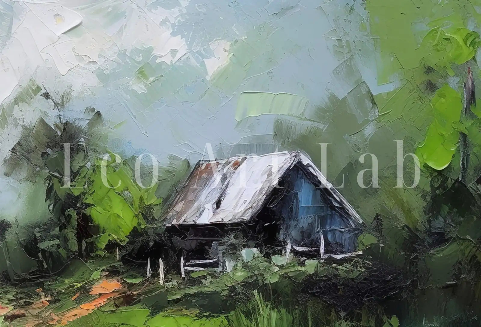 Imprimable champ de campagne. Peinture paysagère verte champ de campagne rivière. Imprimé paysage style vintage décoration ferme. Impression rustique antique – Art mural imprimable Téléchargement numérique – Téléchargement numérique