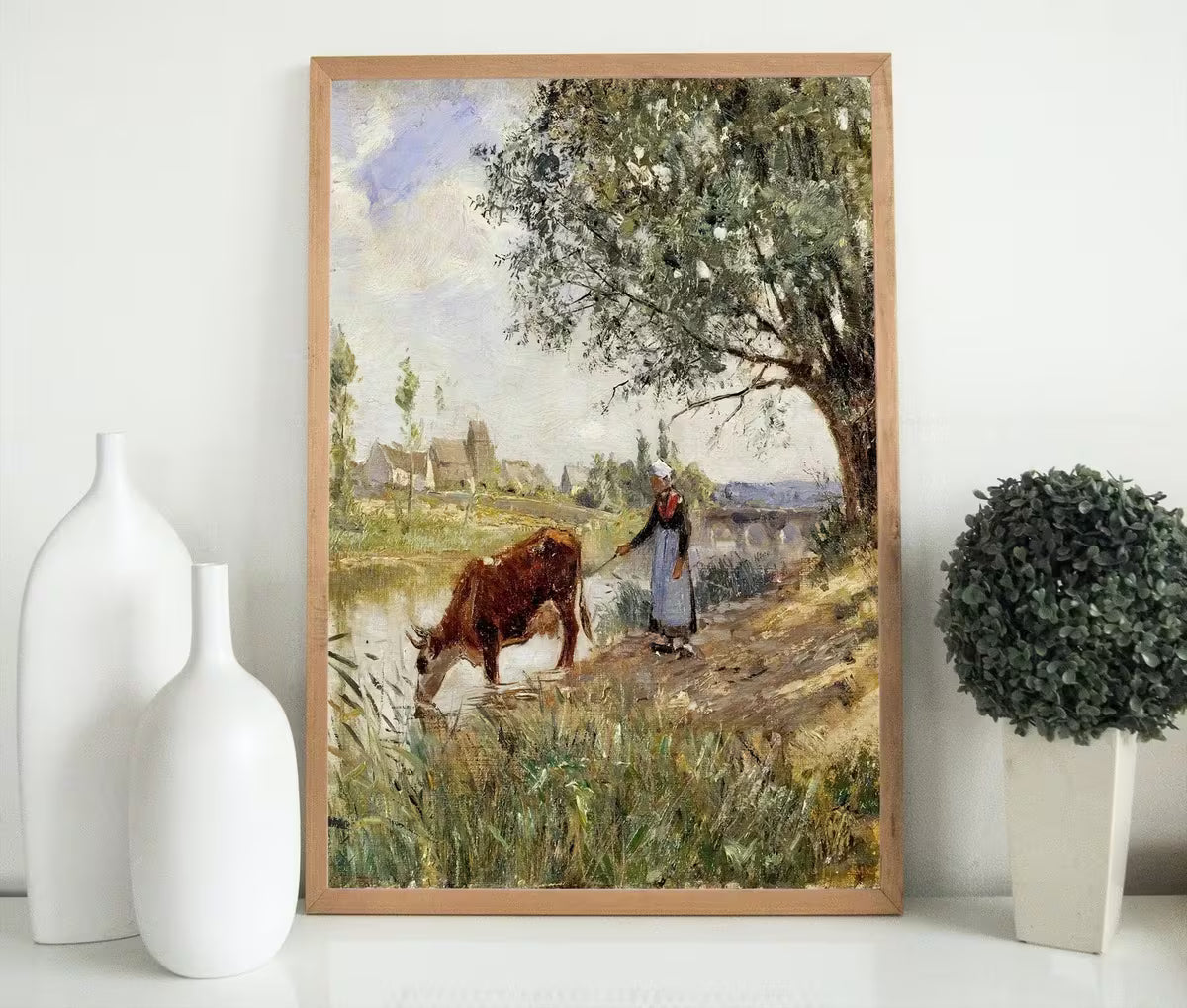 Countryside Landscape Printable Famous Painting Art Print. Instant Download Vintage Fine Art Print. Country Farmhouse Decor  – Printable Wall Art
