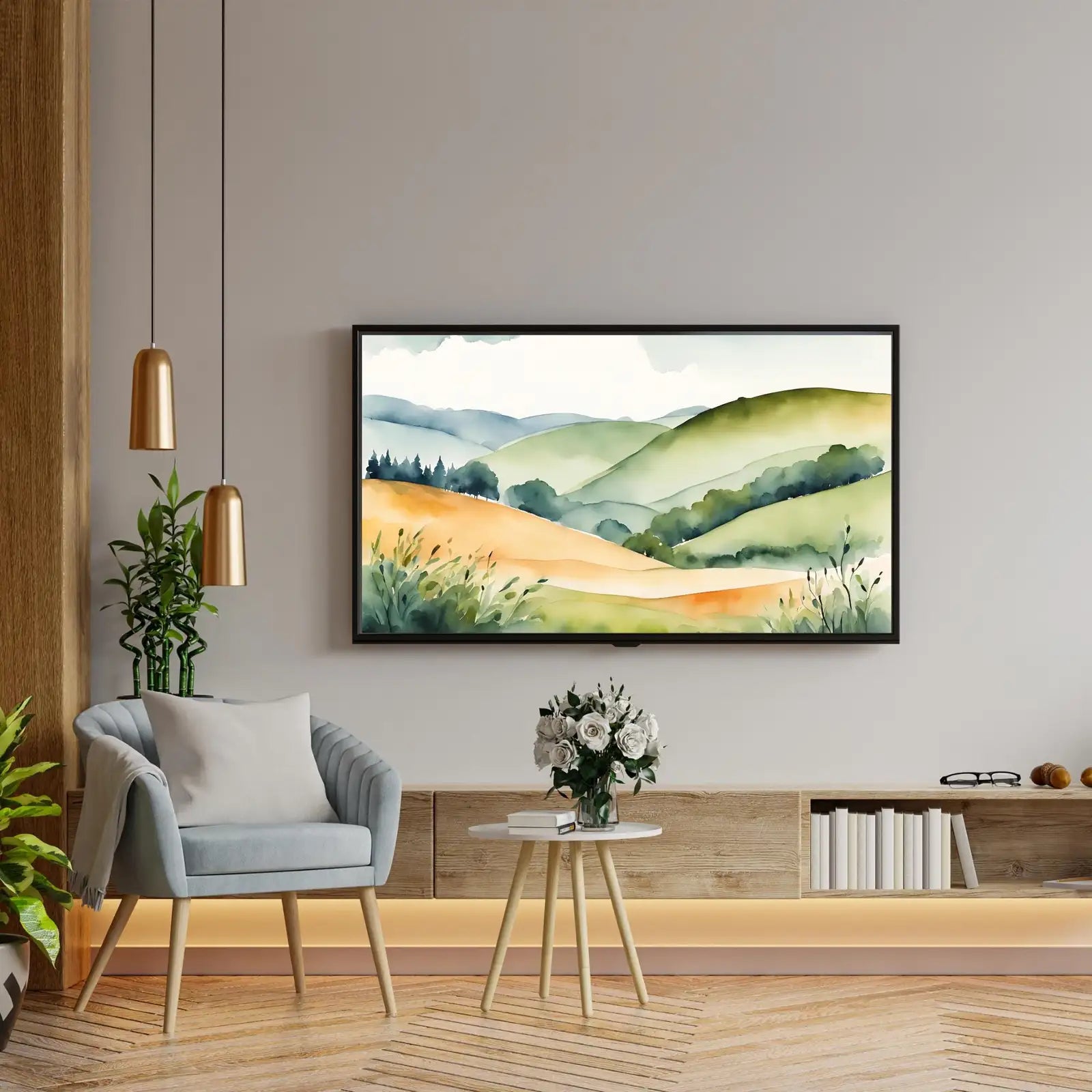 Countryside Landscape Wall Art I Colorful Decor For Frame TV I 4K Resolution Art For Samsung Frame TV – Frame TV Digital Download Art – Digital Download