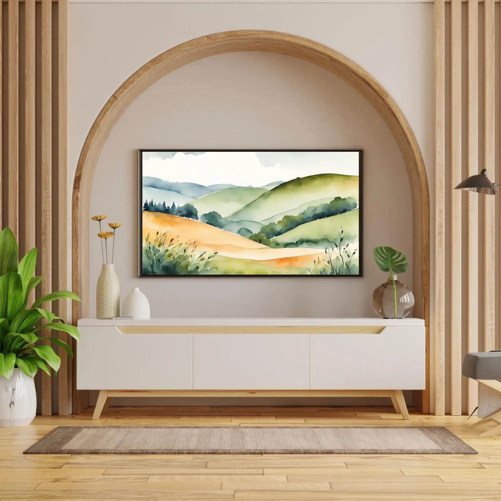 Countryside Landscape Wall Art I Colorful Decor For Frame TV I 4K Resolution Art For Samsung Frame TV – Frame TV Digital Download Art – Digital Download