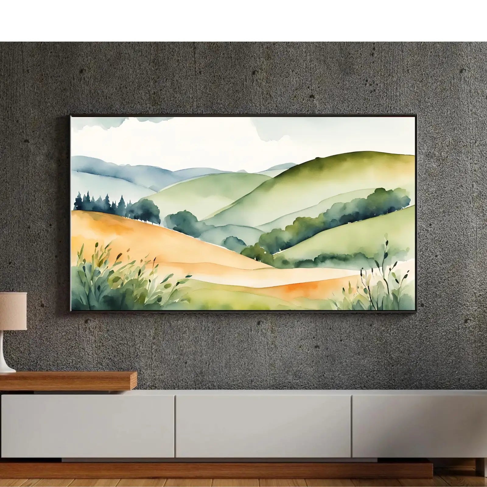 Countryside Landscape Wall Art I Colorful Decor For Frame TV I 4K Resolution Art For Samsung Frame TV – Frame TV Digital Download Art – Digital Download