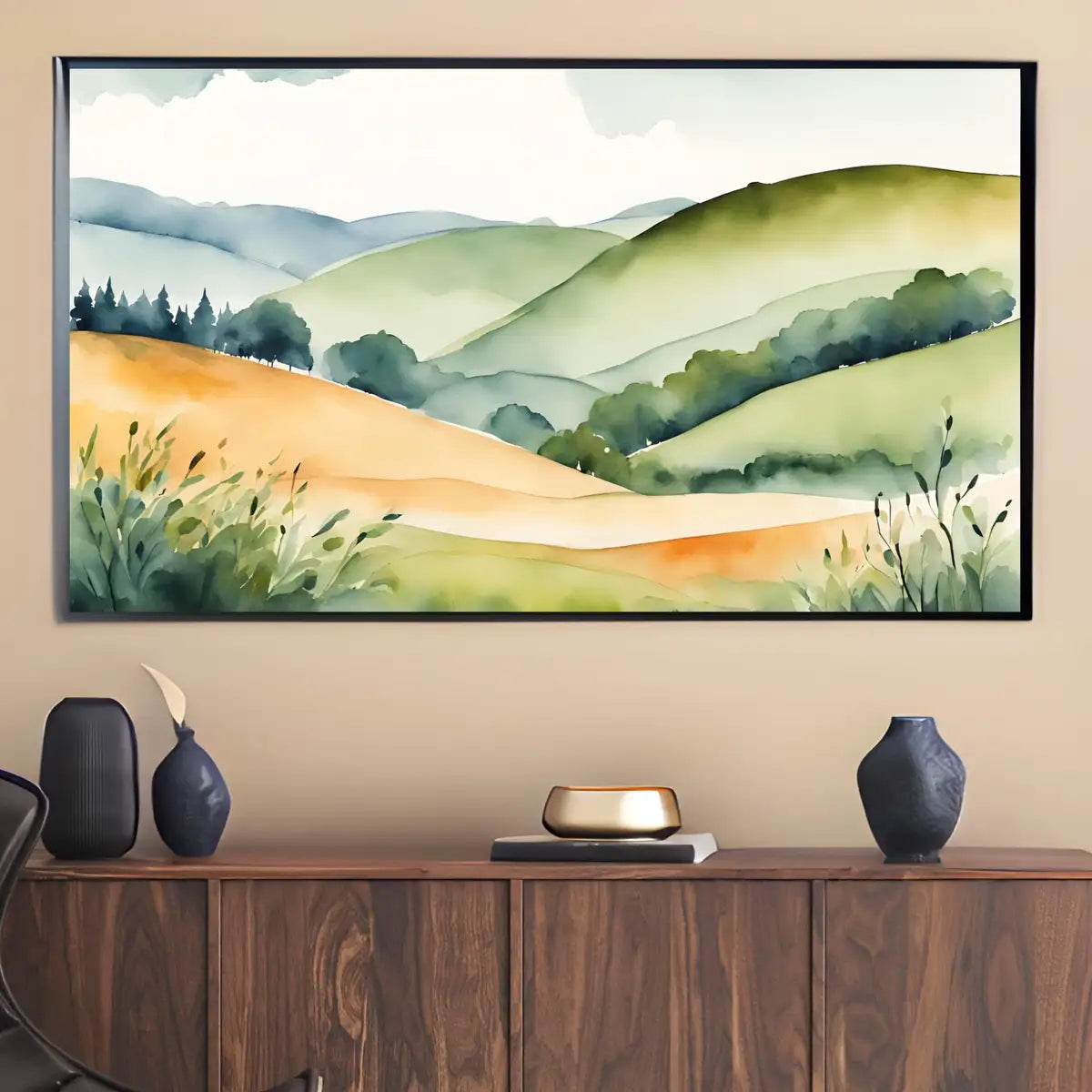 Countryside Landscape Wall Art I Colorful Decor For Frame TV I 4K Resolution Art For Samsung Frame TV – Frame TV Digital Download Art – Digital Download