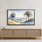 Countryside Painting For Frame TV Art. Watercolor Art For Samsung Frame TV. Minimalist Decor For Modern Home. – Frame TV  Art