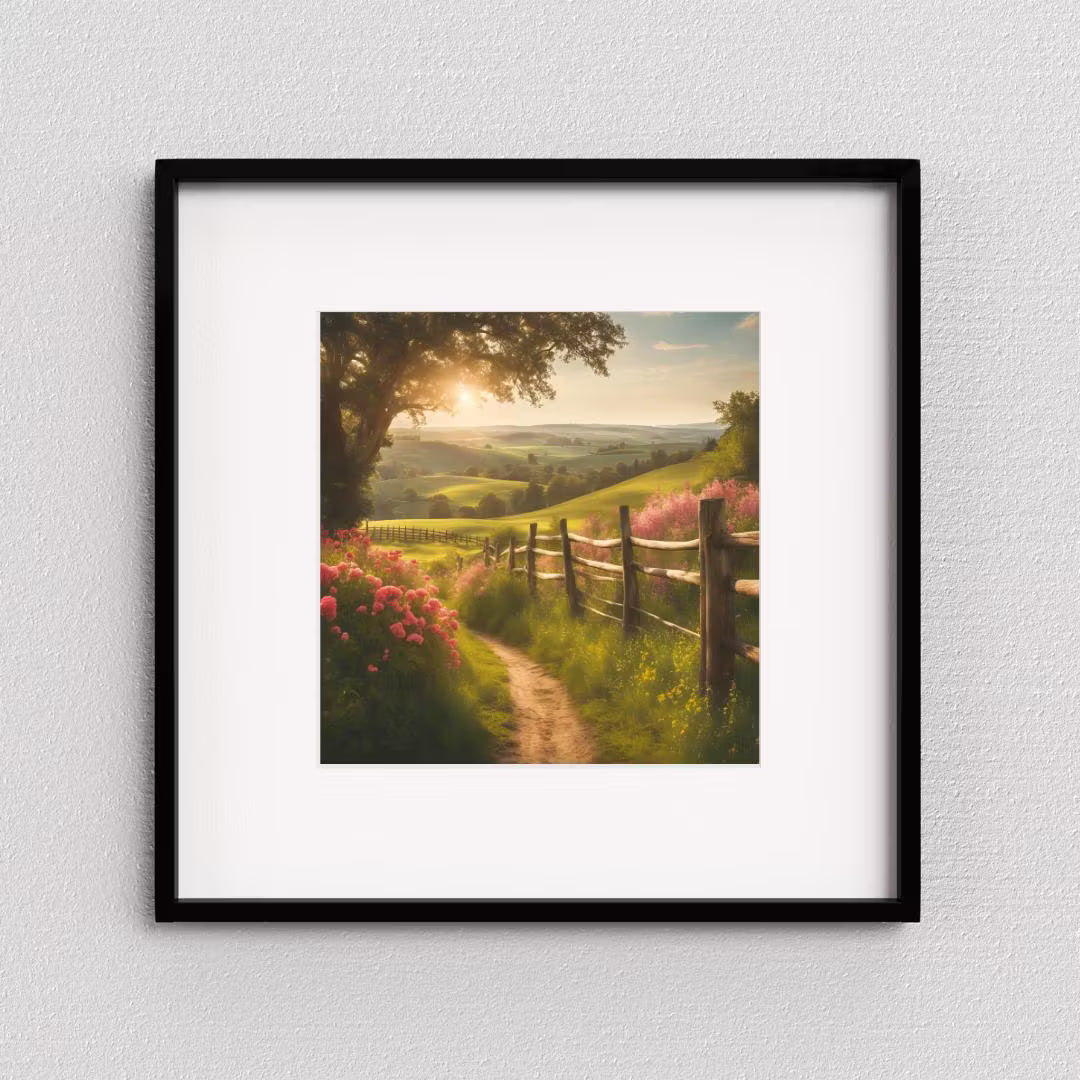 Countryside Painting Frame TV Art Cottagecore Vintage