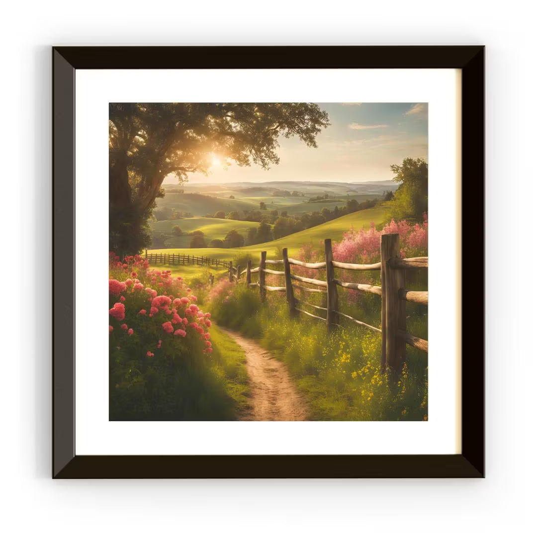 Countryside Painting Frame TV Art Cottagecore Vintage