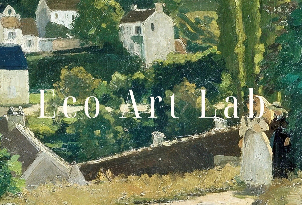 Detail view of artwork from Countryside Printable Famous Landscape Painting Art Print. Instant Download Vintage Fine Art Print. Country Farmhouse Decor Digital Download. (variation 2)
