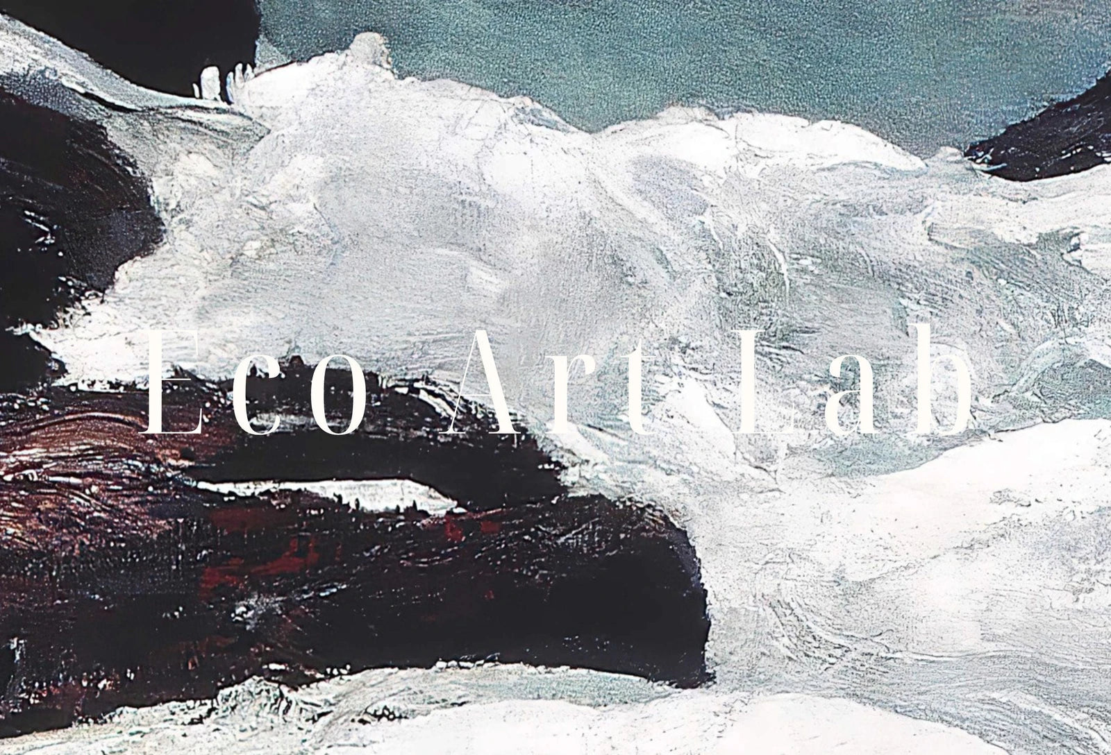 Detail view of artwork from Crashing Waves Vintage Painting Printable Wall Art. Ocean Waves Print Instant Download Coastal Watercolor Wall Art. Nautical Decor Print. (variation 1)