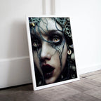 Included artwork preview showing first selection of artworks from Creepy Gothic Mermaid Art. Printable Wall Art. Dark Mermaid Digital Painting. Instant Download. Mermaid Portrait Painting. Horror Scary Art.