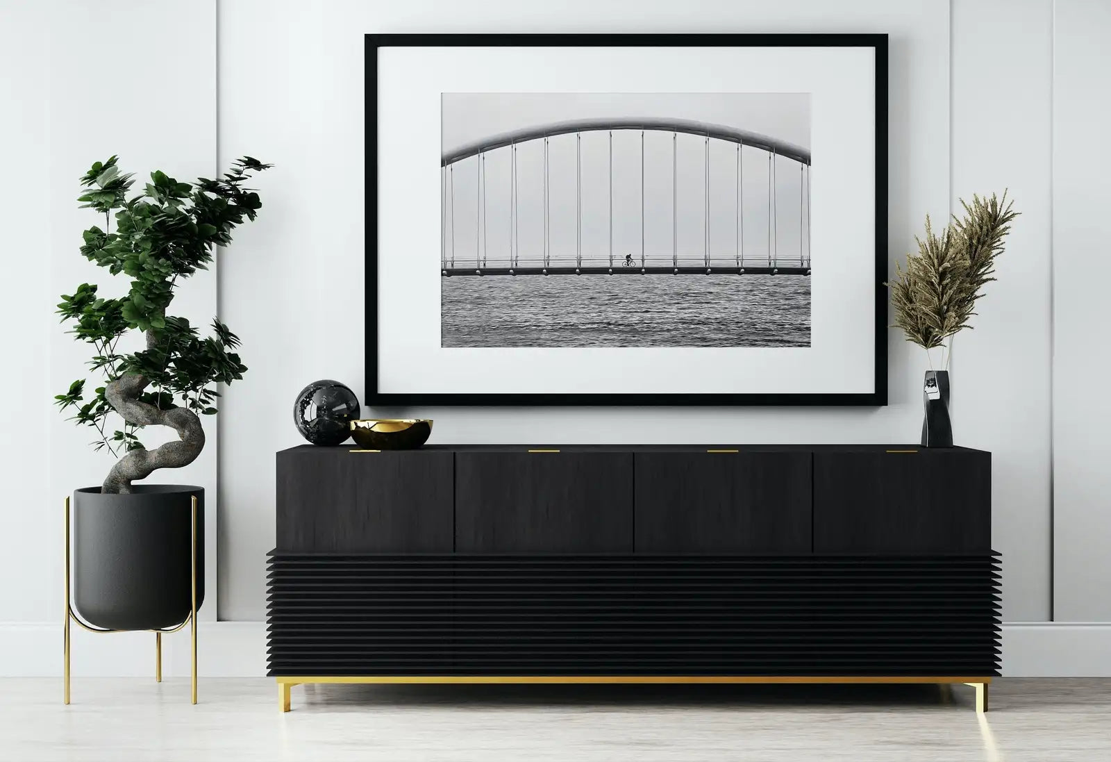 Second included artwork preview from Cyclist on Bridge Black and White Art Photography Print. Horizontal Printable Wall Art Modern Wall Decor Instant Download Architecture Print featuring various scenes.