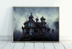 Dark Scary Haunted Mansion Gothic Print. Halloween Printable Wall Art. Horror Halloween Painting. Instant Download Art Print. Fall Decor – Printable Wall Art