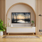 Dark Sunset Art for The Frame TV I Forest Minimalist Decor I Minimalist Watercolor for Samsung Frame TV – Frame TV Art Set (Digital Download) – Digital Download