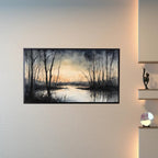 Dark Sunset Art for The Frame TV I Forest Minimalist Decor I Minimalist Watercolor for Samsung Frame TV – Frame TV Art Set