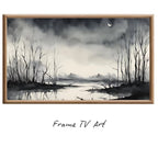 Dark Swamp Art for Samsung Frame TV I Watercolor Decor for Frame TV I Minimalist Design Digital Art for Home Interior – Frame TV  Art