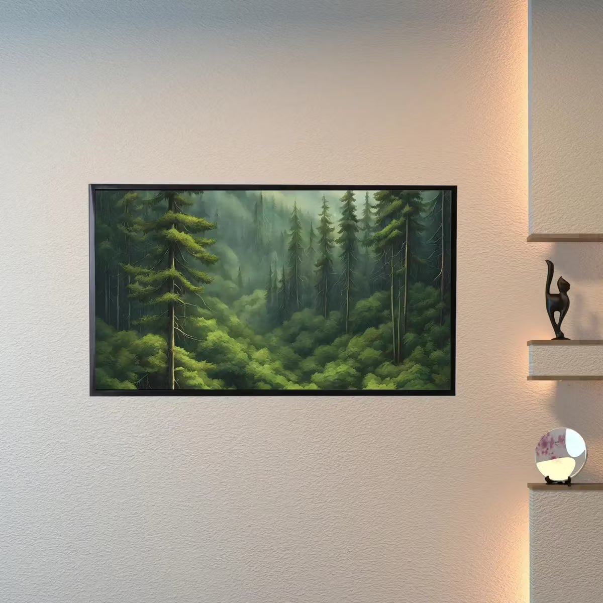 Deep Green Forest Art for Frame TV I Nature Wall Decor for Samsung Frame I 4K Forest Landscape Digital Artwork – Frame TV  Art