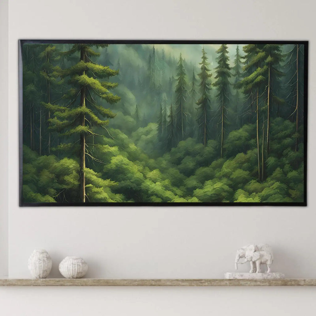 Second included artwork preview from Deep Green Forest Art for Frame TV I Nature Wall Decor for Samsung Frame I 4K Forest Landscape Digital Artwork featuring various scenes.