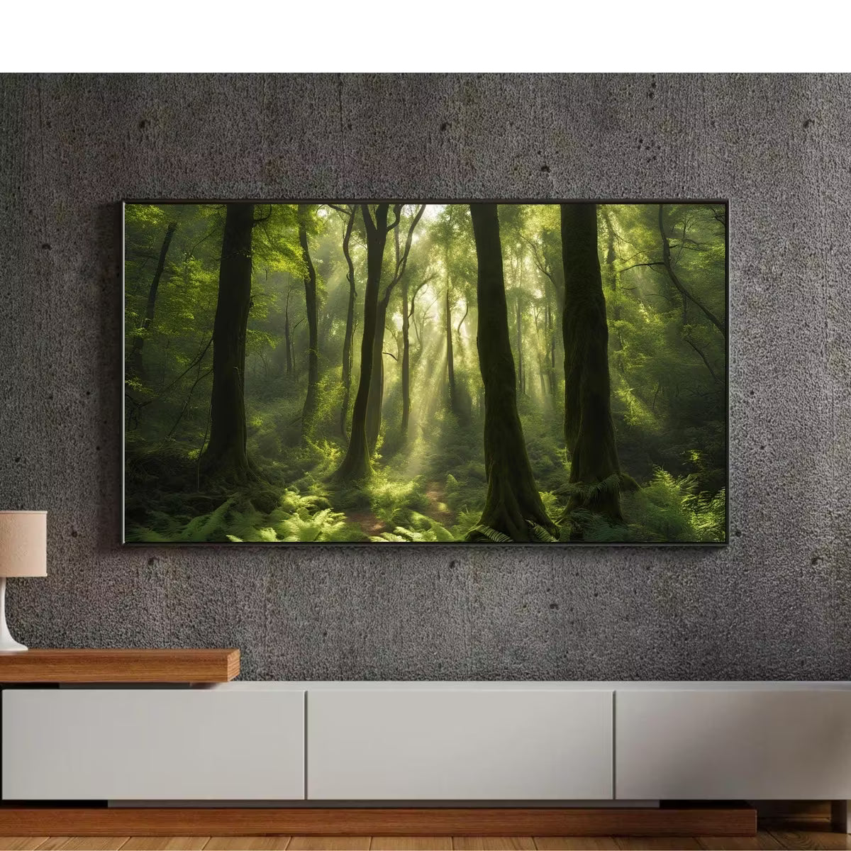 Deep Green Forest Art for Samsung Frame TV I 4K Nature Digital Display I Modern Nature Decor for Home – Frame TV  Art