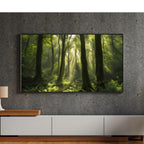 Included artwork preview showing first selection of artworks from Deep Green Forest Art for Samsung Frame TV I 4K Nature Digital Display I Modern Nature Decor for Home.