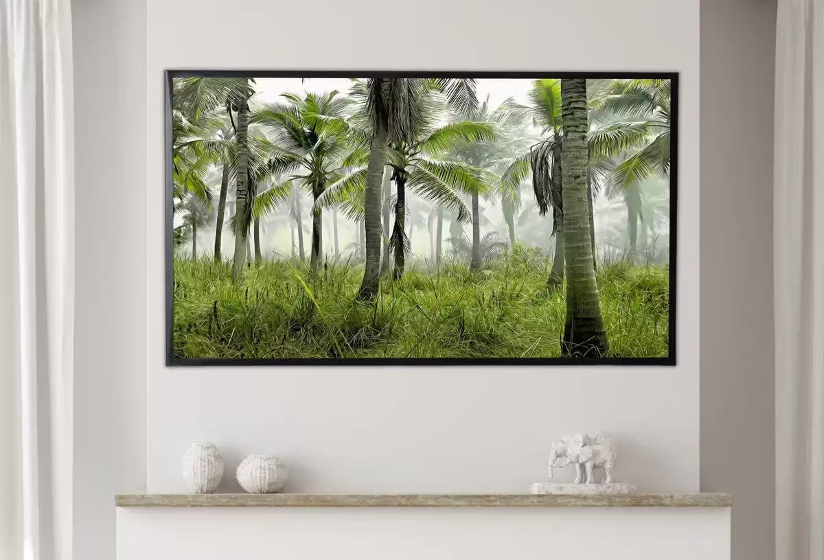 Dense Forest Palm Trees Landscape Frame TV Art. Tropical Nature Samsung Frame TV Art Downloadable Nature TV Art. Colorful Art for Frame tv – Frame TV  Art