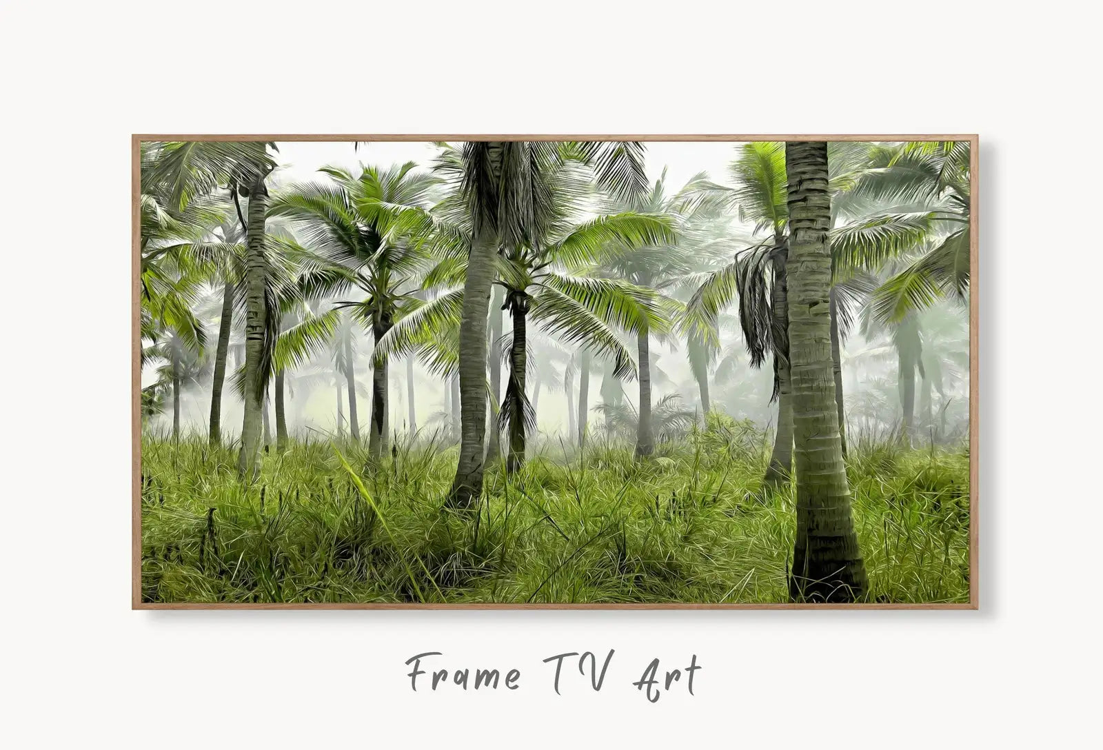 Dense Forest Palm Trees Landscape Frame TV Art. Tropical Nature Samsung Frame TV Art Downloadable Nature TV Art. Colorful Art for Frame tv – Frame TV Digital Download Art – Digital Download
