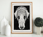 Detail view of artwork from Dog's Head Painting Vintage Art Nouveau Print Wall Art. Instant Download Dog Poster Julie De Graag Printable Wall Art. Art Nouveau Poster.