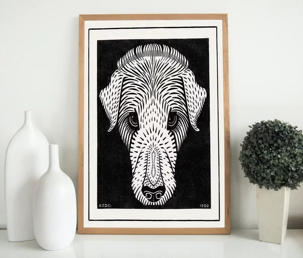 Dog's Head Painting Vintage Art Nouveau Print Wall Art. Instant Download Dog Poster Julie De Graag Printable Wall Art. Art Nouveau Poster – Printable Wall Art