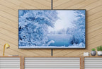 Snowy Winter Frame TV Art Landscape with a Lake, Winter Art, Digital Download, Digital Art for Tv, Winter Digital Art Frame TV Art