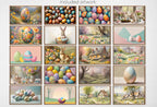 Easter Decor Samsung Frame TV Art Set. Easter Eggs, Bunnies and Easter Baskets Original Paintings . Spring Frame TV Art 4K – Frame TV Art Set (Digital Download)