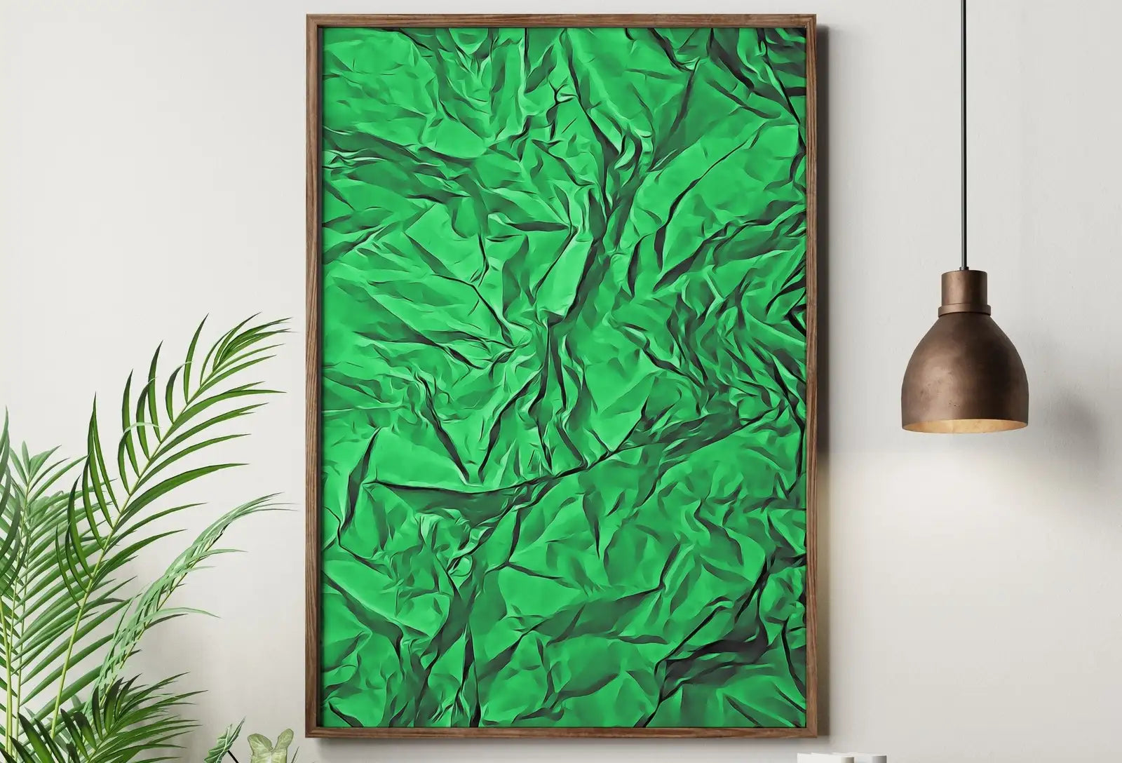 Detail view of artwork from Emerald Green Abstract Wall Art Digital Print. Minimalist Modern Colorful Wall Art Instant Download Art Print. Green Printable Wall Art. (variation 1)