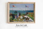 Framed view of European Garden Landscape Vintage Claude Monet Painting. Impressionist Seascape. Classic Famous Monet Print. Printable Digital Download. – printable wall art digital download.