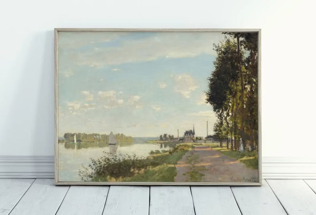 European Landscape Vintage Claude Monet Oil Painting. Impressionist Landscape Print. Classic Famous Monet Print. Printable . – Printable Wall Art