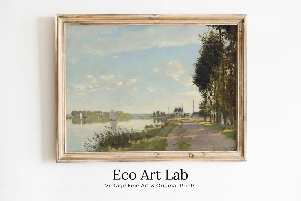 European Landscape Vintage Claude Monet Oil Painting. Impressionist Landscape Print. Classic Famous Monet Print. Printable . – Printable Wall Art