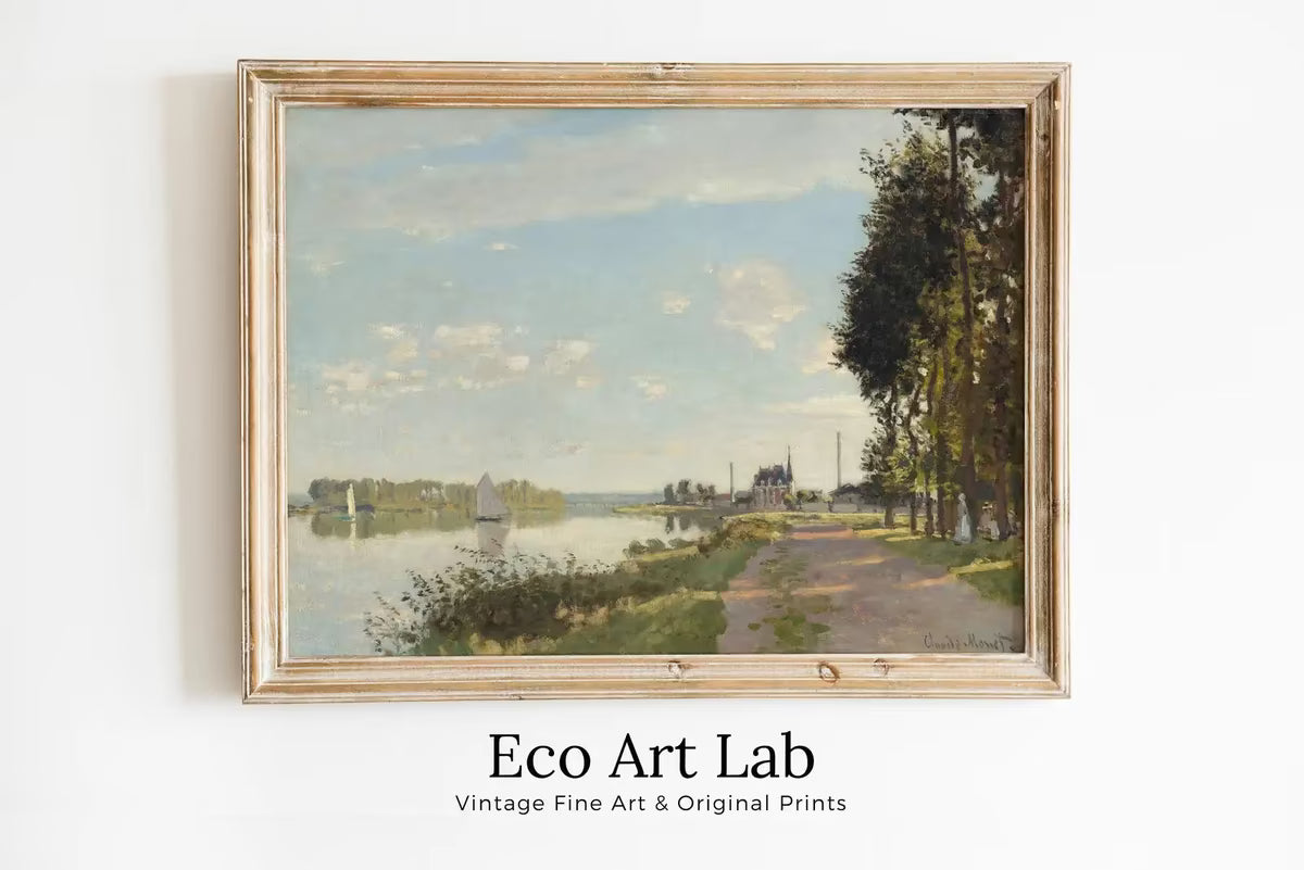 European Landscape Vintage Claude Monet Oil Painting. Impressionist Landscape Print. Classic Famous Monet Print. Printable . – Printable Wall Art