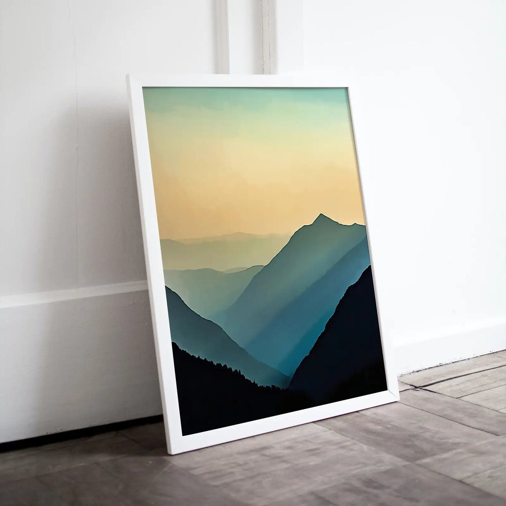Included artwork preview showing first selection of artworks from Evening in the Mountains Abstract Print. Instant Download Printable Wall Art. Sage Green Minimalist Poster. Abstract Wall Art Digital Print..