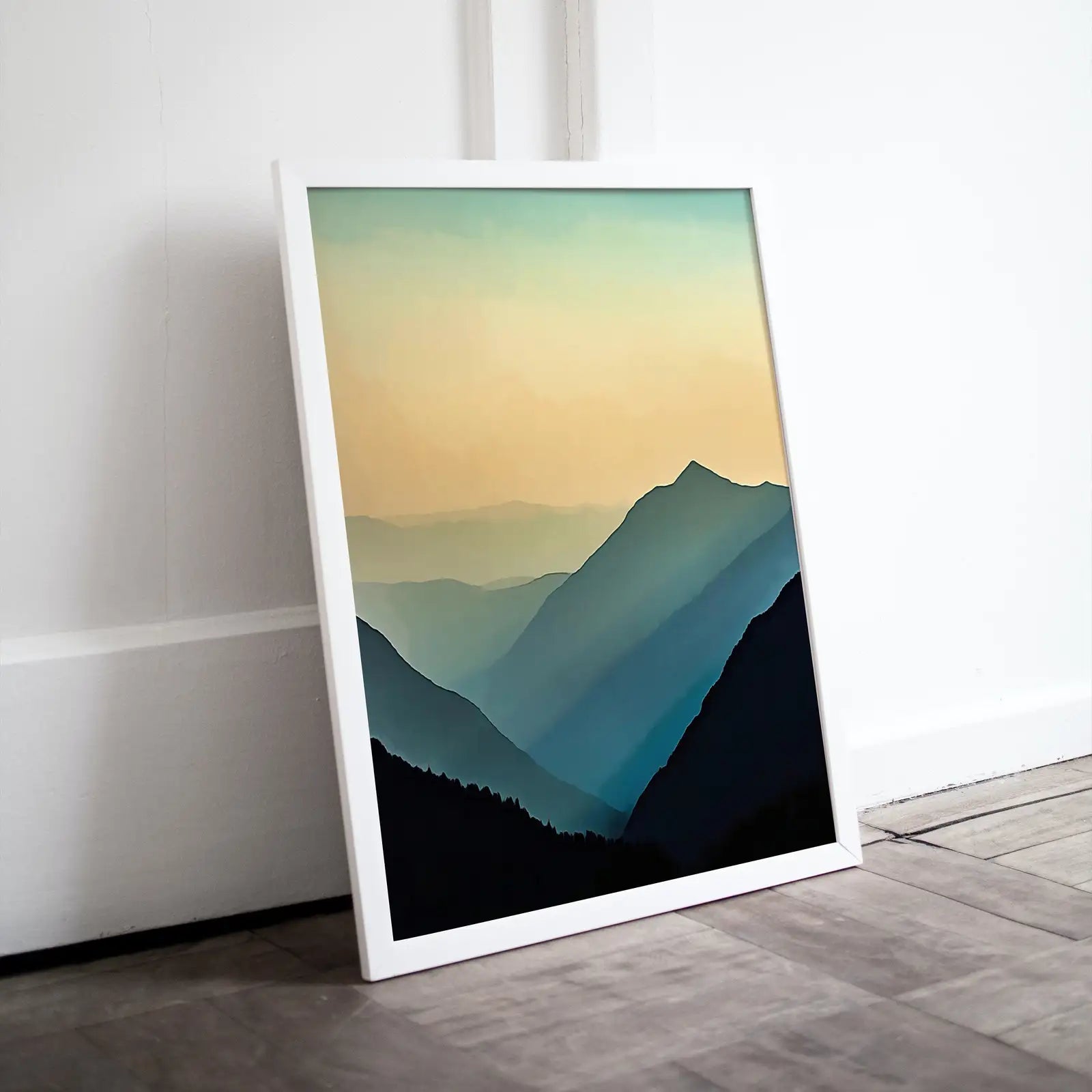 Included artwork preview showing first selection of artworks from Evening in the Mountains Abstract Print. Instant Download Printable Wall Art. Sage Green Minimalist Poster. Abstract Wall Art Digital Print..