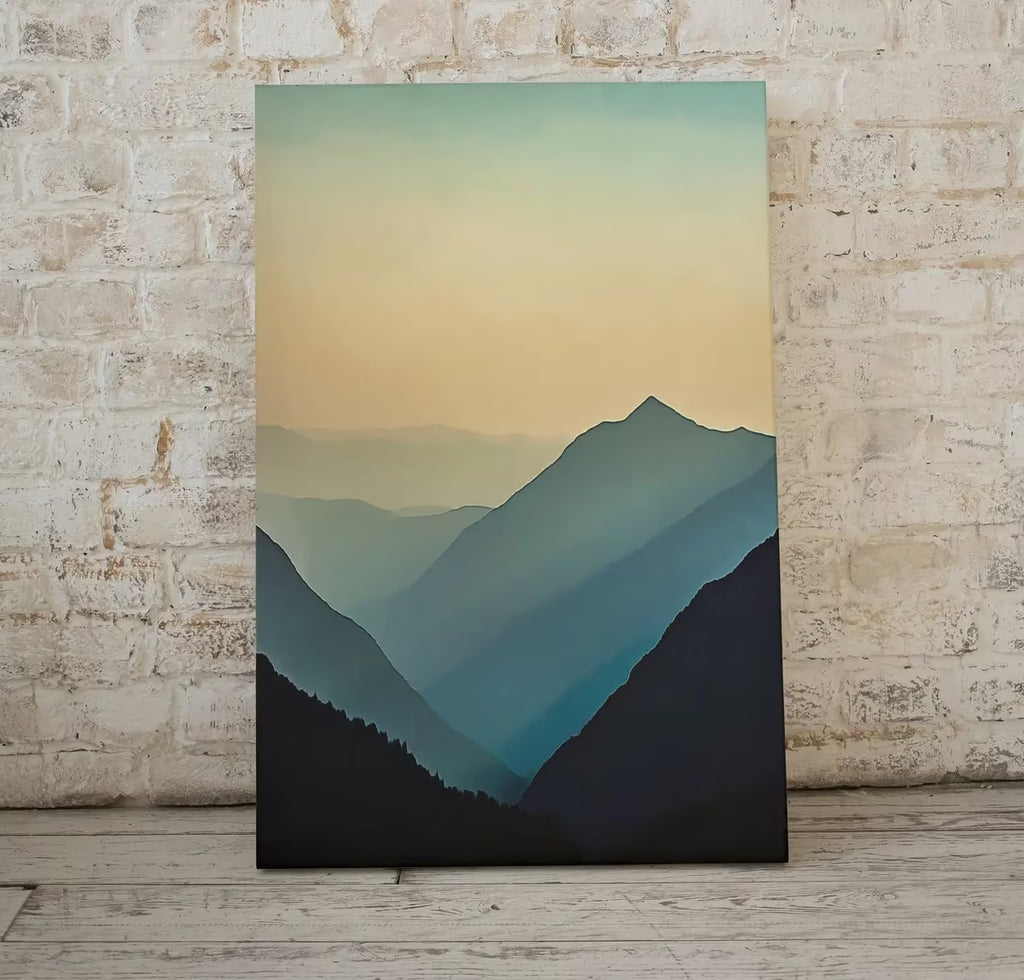 Evening in the Mountains Abstract Print. Instant Download Printable Wall Art. Sage Green Minimalist Poster. Abstract Wall Art Digital Print. – Printable Wall Art