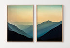 Evening in the Mountains Set of 2 Prints. Abstract Digital Print 2 Piece Wall Art. Sage Green Minimalist Abstract Printable Wall Art – Printable Wall Art Set (Digital Download) – Digital Download