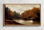 Samsung Frame TV Art 4K Autumn Forest River Landscape Digital Painting. Fall Art for the Samsung Frame TV. Fall Art for TV. Instant Download