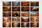 Fall Frame TV Art – Autumn art for Samsung Frame TV – Forest Landscape Fall Artworks – Digital Download TV Art Set of 40  – Cosy Fall decor – Frame TV Art Set (Digital Download)