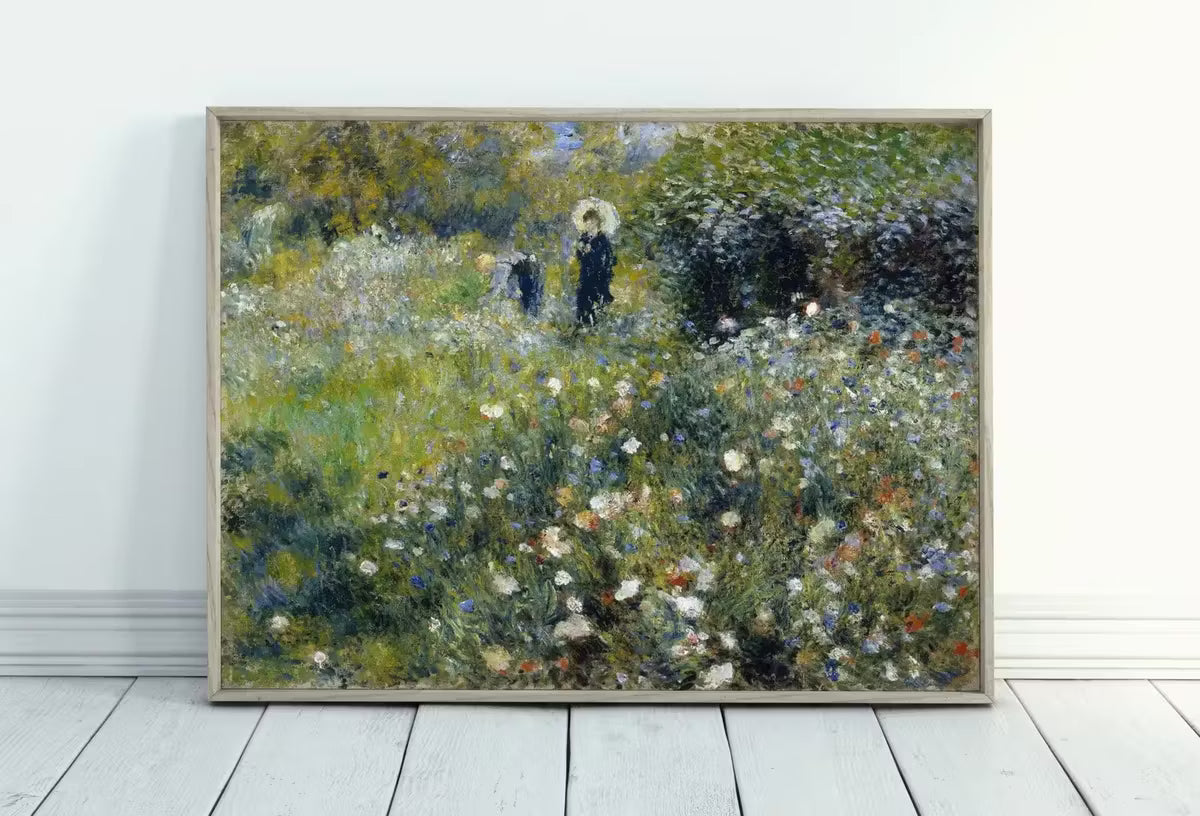 Famous Auguste Renoir Print. Woman with Parasol in a Garden. Vintage Painting. Printable Wall Art Antique Oil Painting. Instant Download – Printable Wall Art