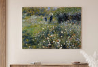 Detail view of artwork from Famous Auguste Renoir Print. Woman with Parasol in a Garden. Vintage Painting. Printable Wall Art Antique Oil Painting. Instant Download. (variation 1)