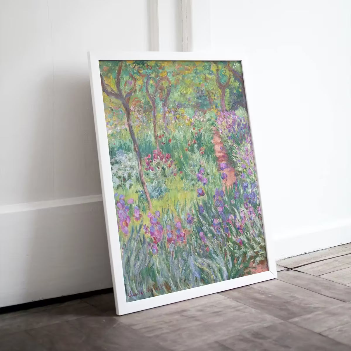 Famous Claude Monet Painting Garden with Irises. Instant Download Vintage Decor. Monet Botanical Printable Wall Art. Vintage Floral Decor – Printable Wall Art