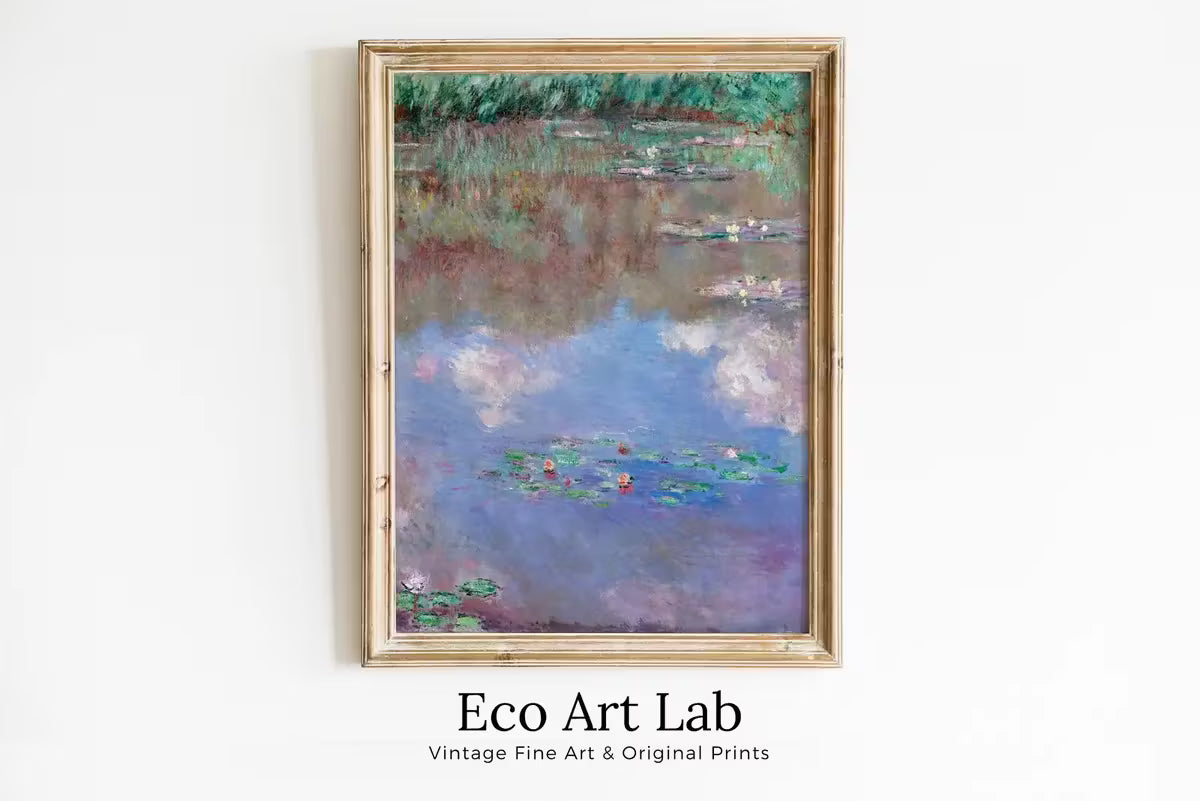 Famous Claude Monet Painting The Water Lily Pond. Instant Download Vintage Decor. Monet Botanical Print Printable Wall Art. Vintage Decor – Printable Wall Art