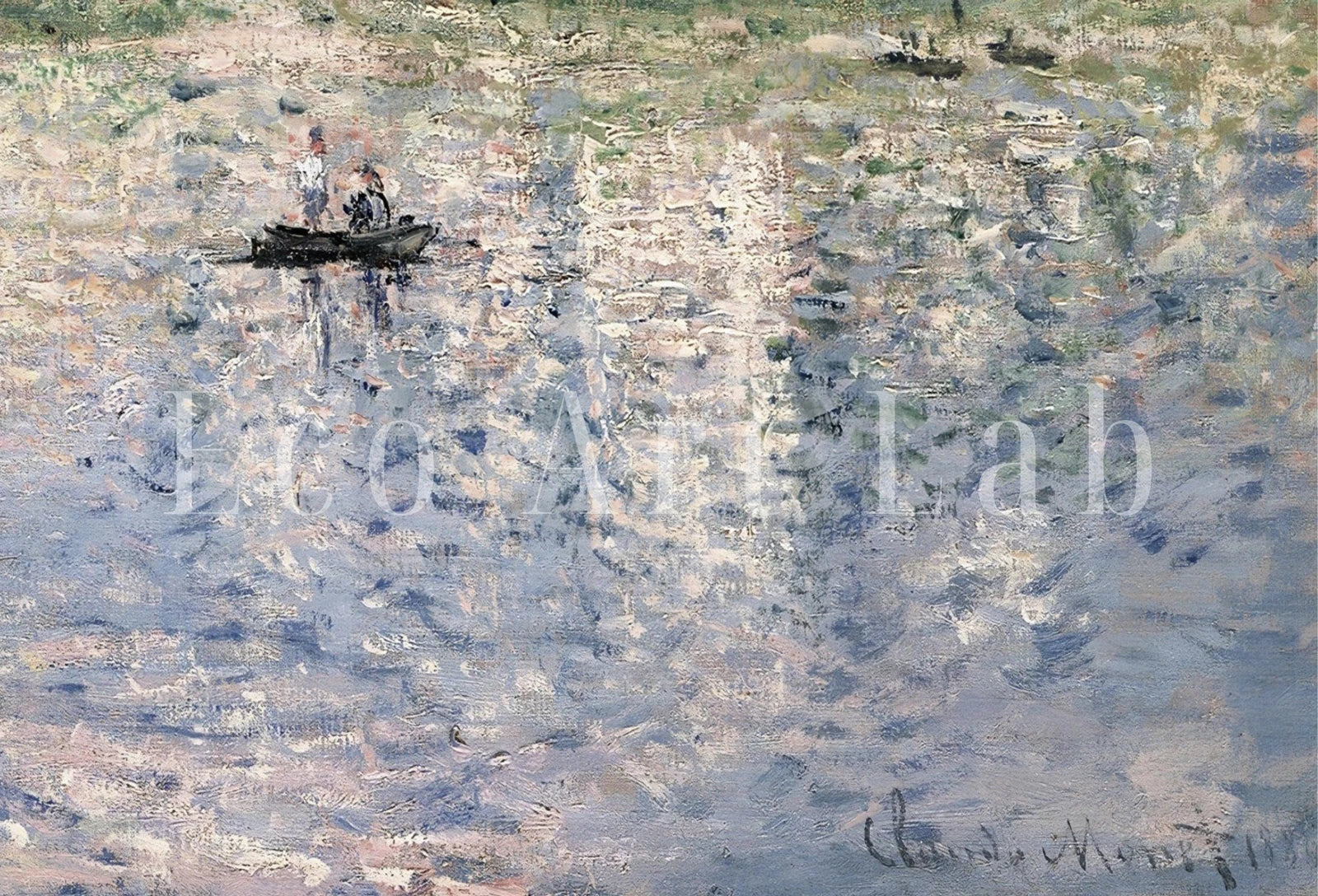Detail view of artwork from Famous Claude Monet Painting. (variation 3)