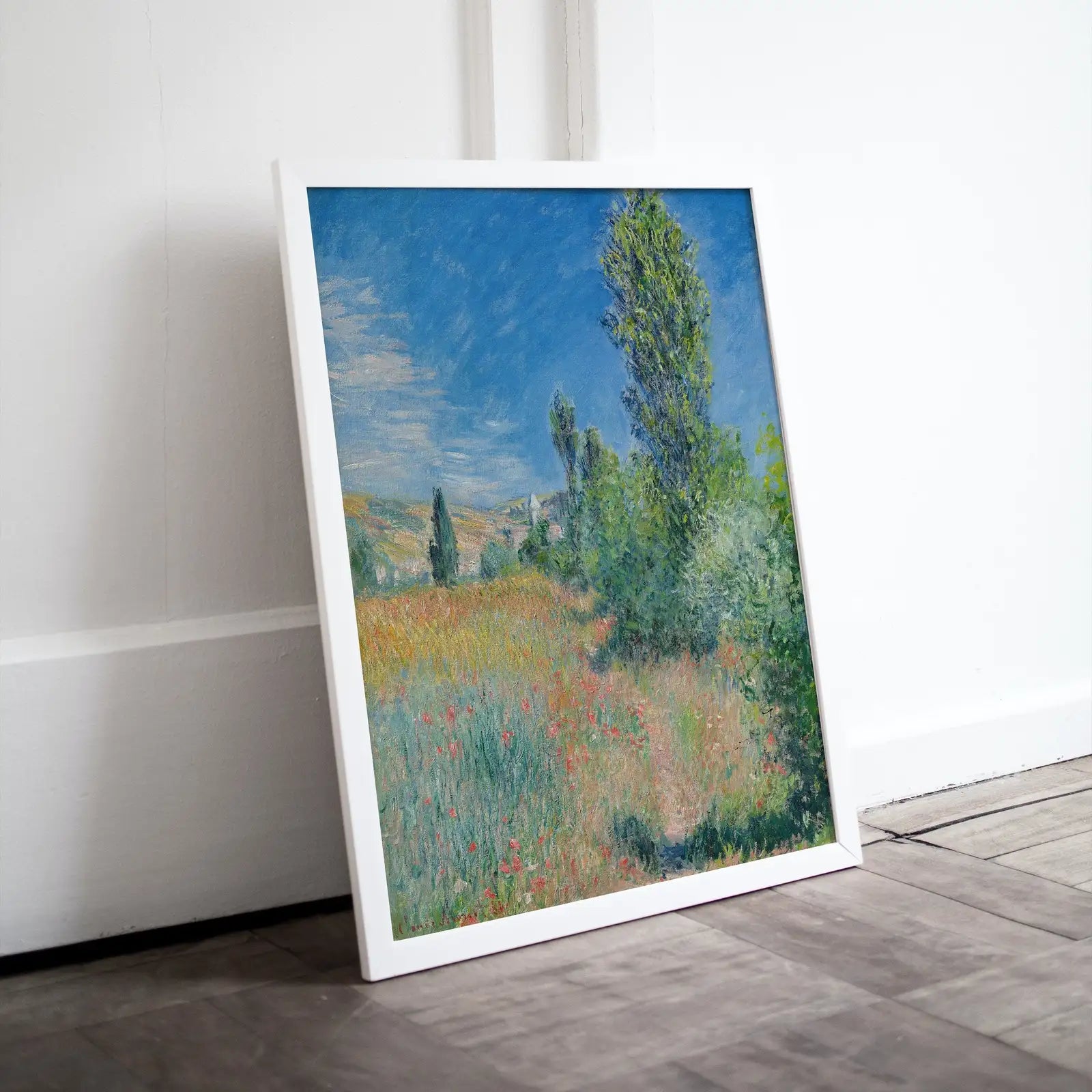 Detail view of artwork from Famous Claude Monet Saint Martin Island Landscape Painting. Instant Download Vintage Printable Art. Spring Landscape Printable Wall Art. (variation 1)