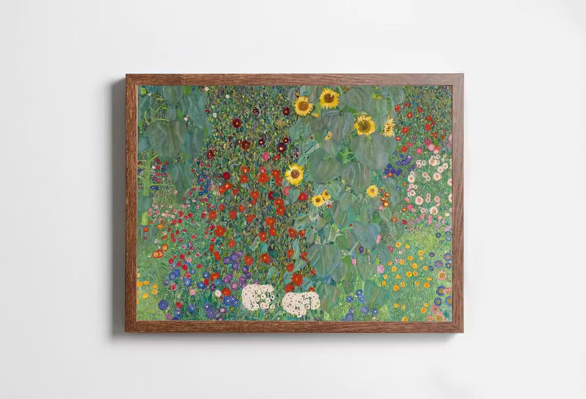 Famous Flower Garden Gustav Klimt Painting Printable Wall Art. Instant Download Gustav Klimt Print. Vintage Floral Poster. Art Nouveau Print – Printable Wall Art