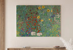 Detail view of artwork from Famous Flower Garden Gustav Klimt Painting Printable Wall Art. Instant Download Gustav Klimt Print. Vintage Floral Poster. Art Nouveau Print. (variation 1)