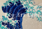 Second included artwork preview from Famous Great Wave off Kanagawa Japanese Painting. Vintage Wall Art Printable Poster. 19th Century Japanese Vintage Wall Art. Japanese Wave featuring various scenes.