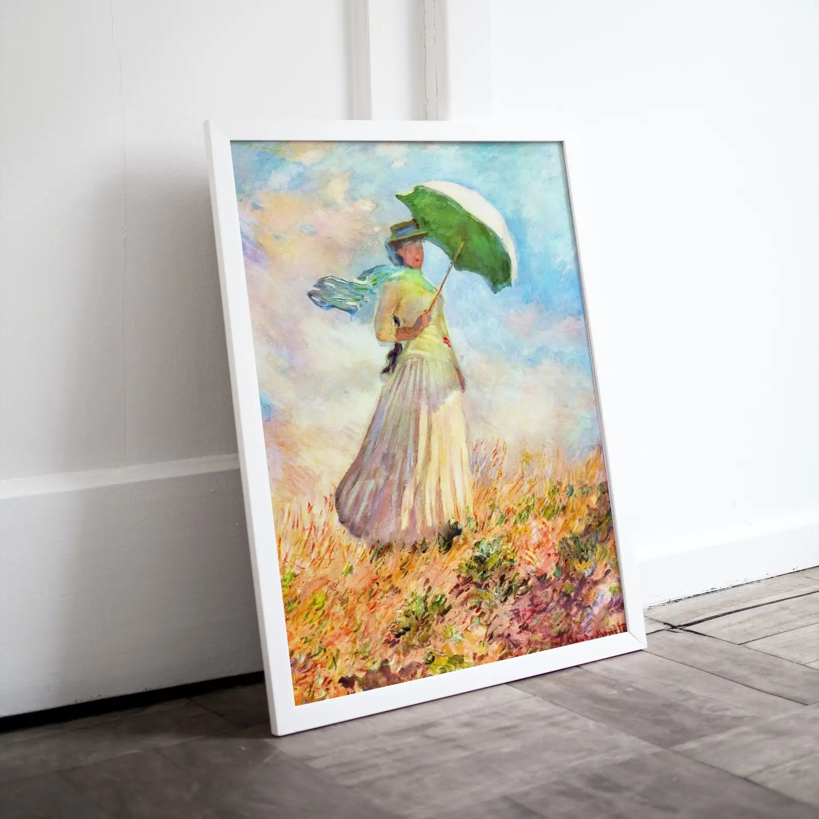 Femme avec un parasol - Peinture de Claude Monet. Téléchargement instantané pour la décoration murale vintage. Art mural imprimable de Monet. Décoration vintage de printemps.