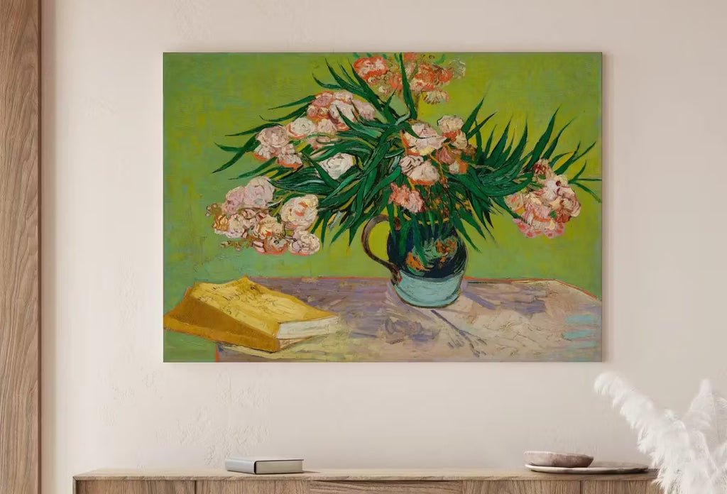 Famous Paintings Set of 2 Prints. Claude Monet & Van Gogh Printable 2 Piece Wall Art. Water Lilies, Oleanders Vintage Art. Instant Download – Printable Wall Art Set