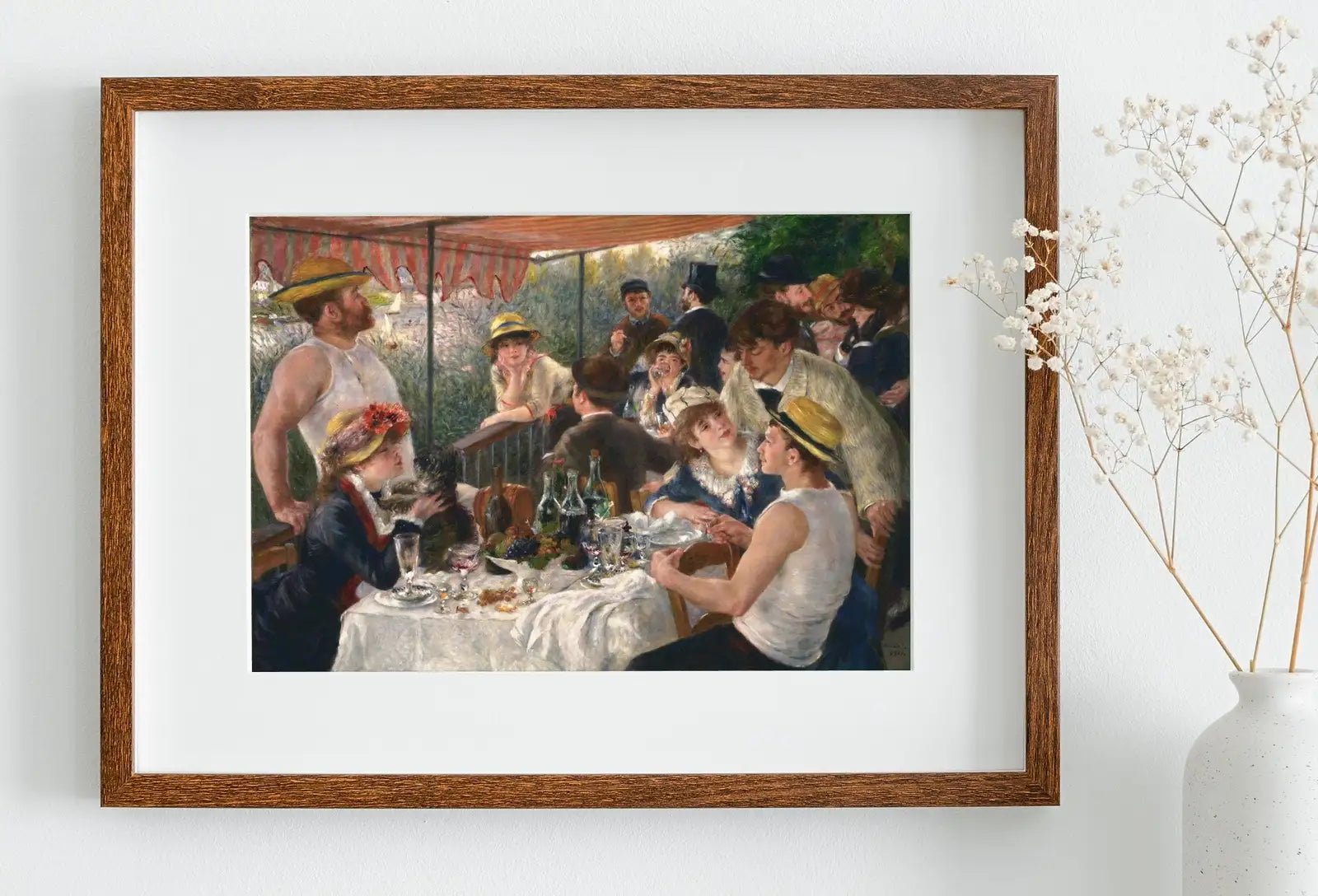 Included artwork preview showing first selection of artworks from Famous Renoir Print. Boating Party Luncheon by Auguste Renoir. Vintage Painting Printable Wall Art Antique Oil Painting. Instant Download.